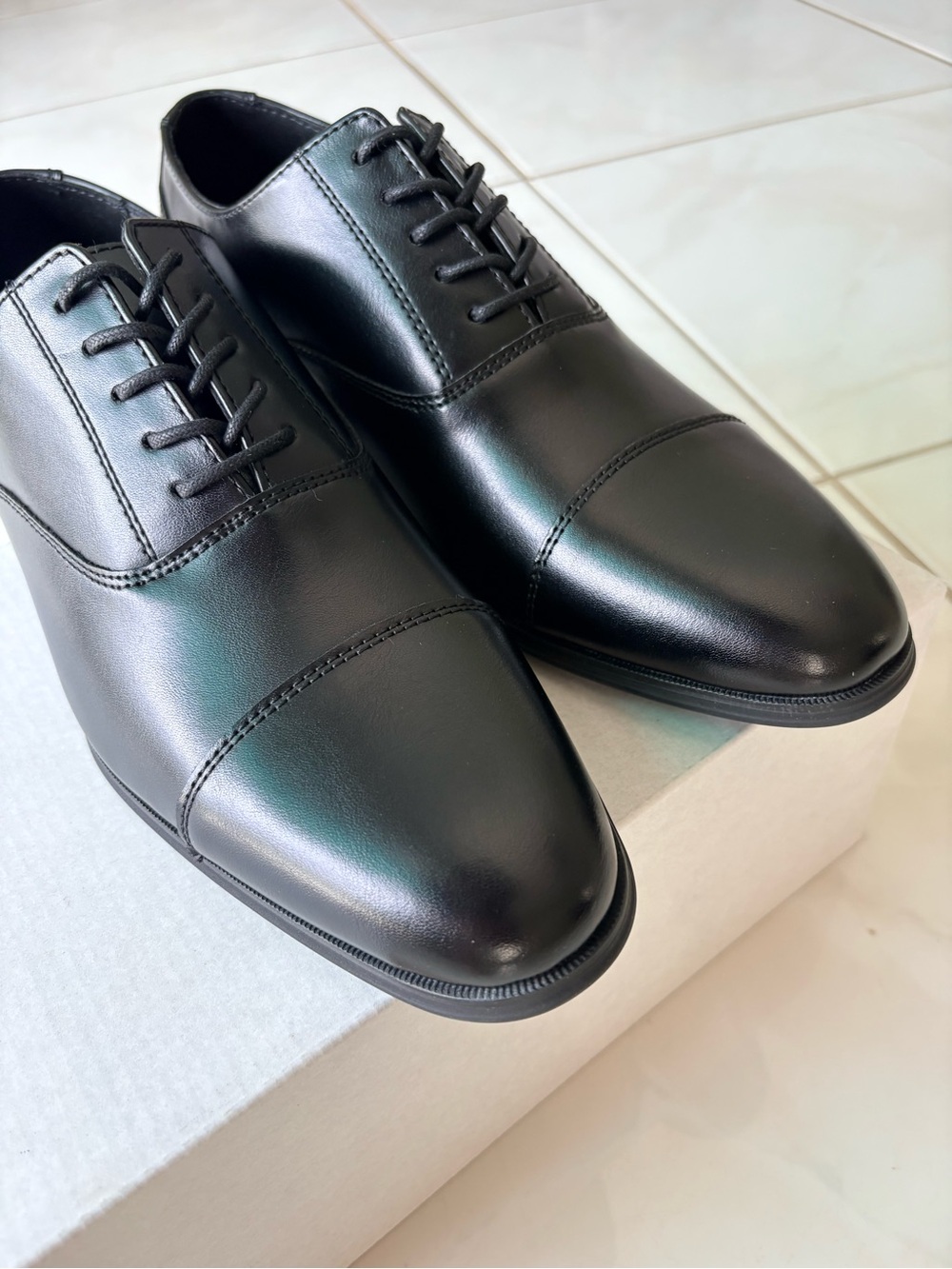 NWT Nordstrom Derby Dress Shoe Harry Black Cap Toe Men Size 9 - Picture 7 of 12